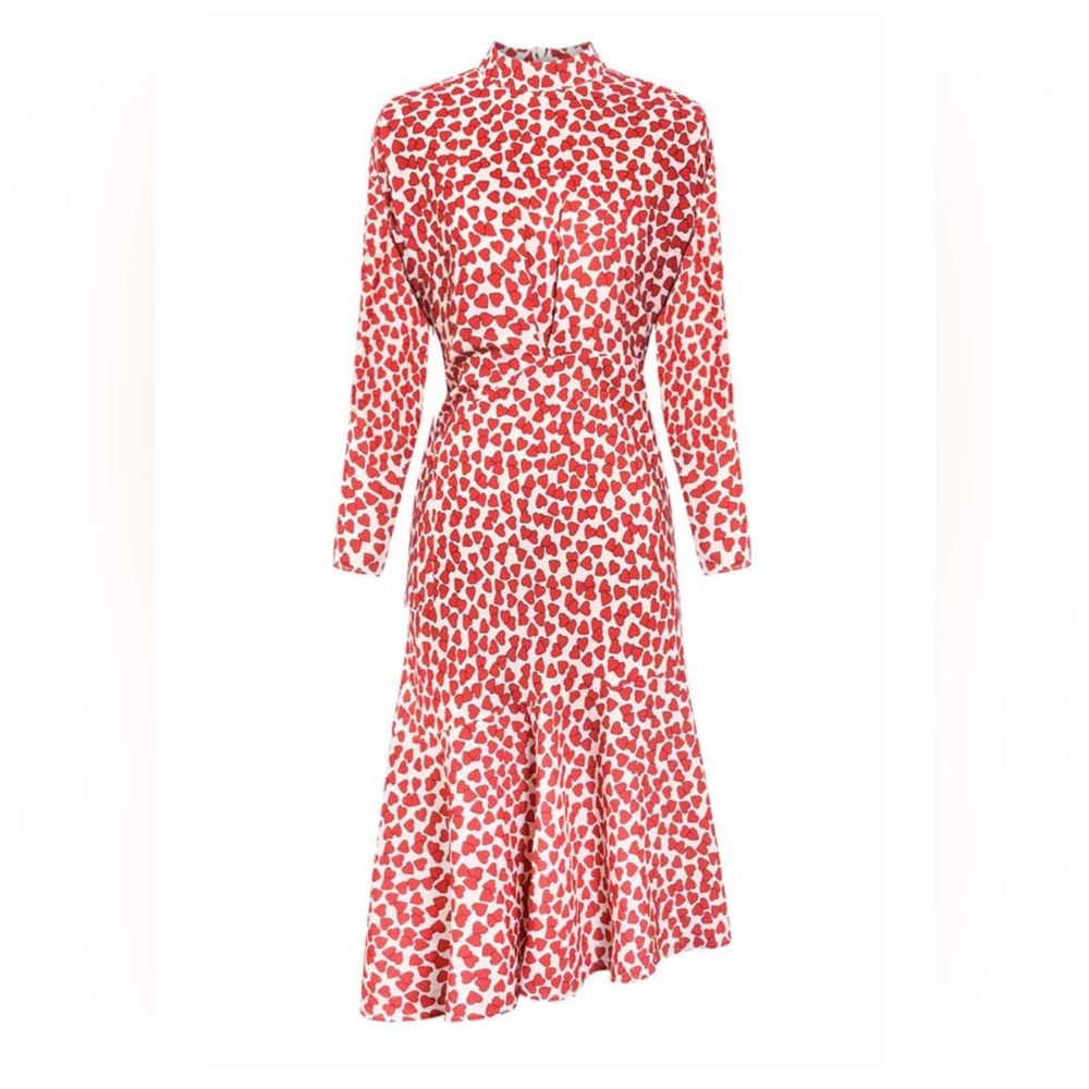 H&M hearts print biais cut dress